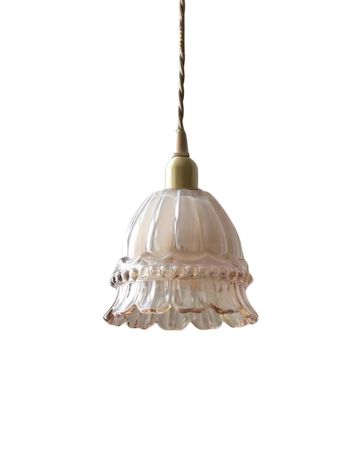 Pendant Lamp Jellyfish Glass Amber Or Transparent Optional Walnut