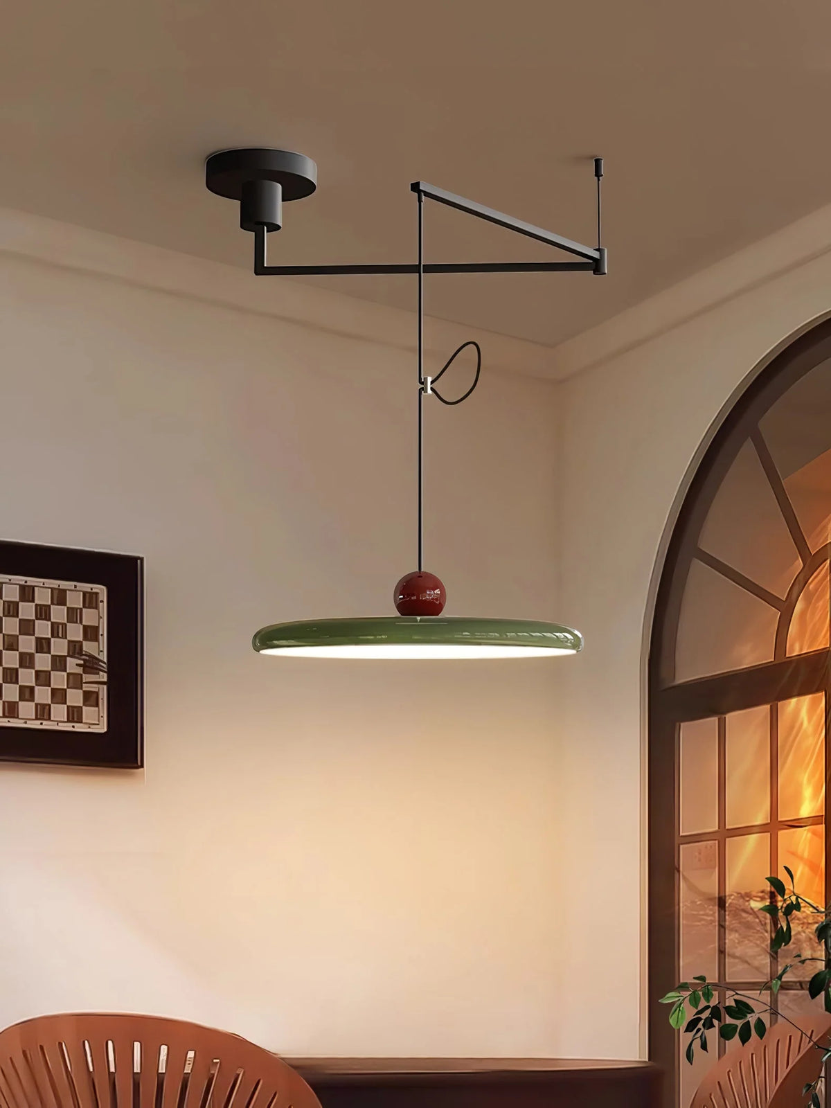 Pendant Lamp Kinetic Swivel Arm Integrated LED