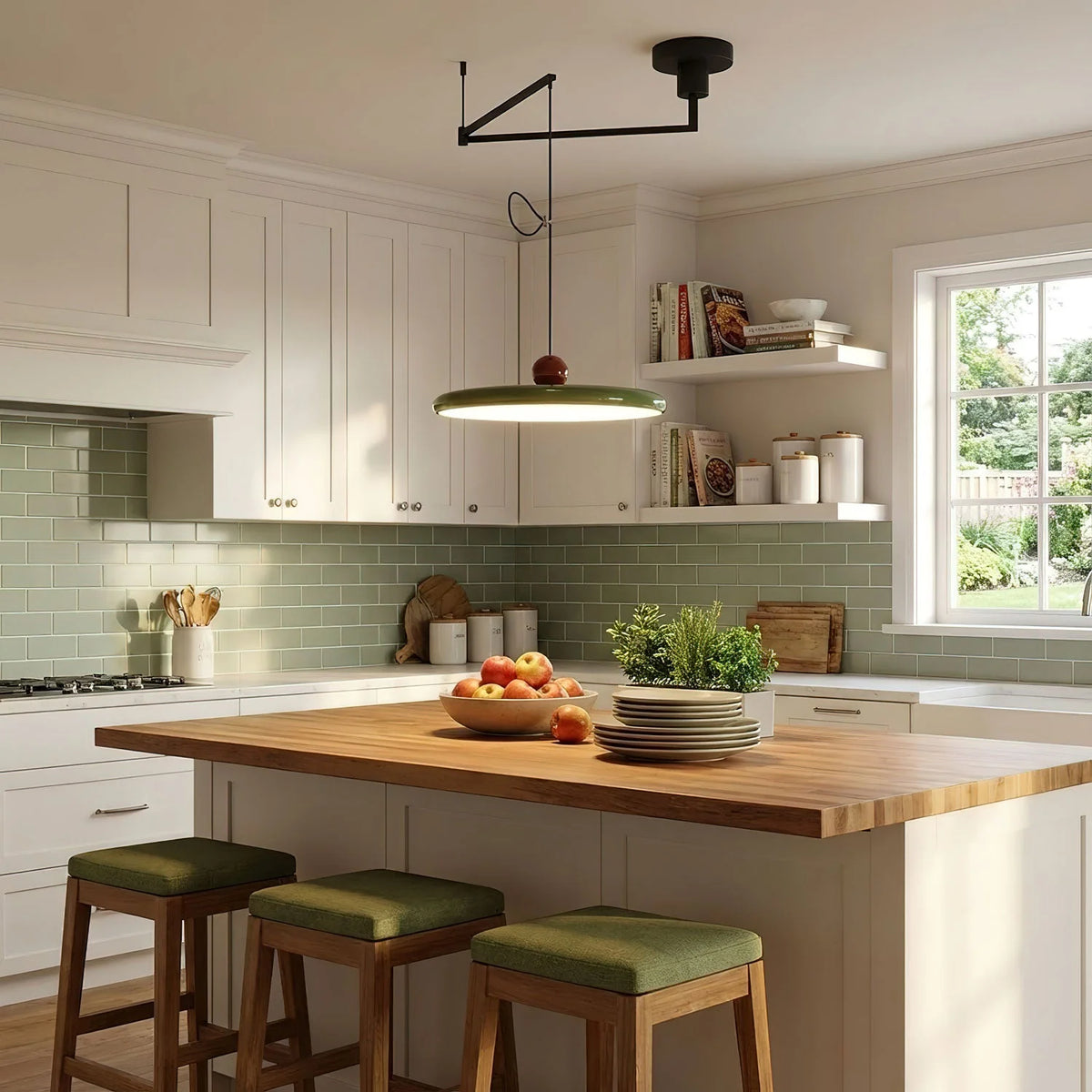Pendant Lamp Kinetic Swivel Arm Integrated LED