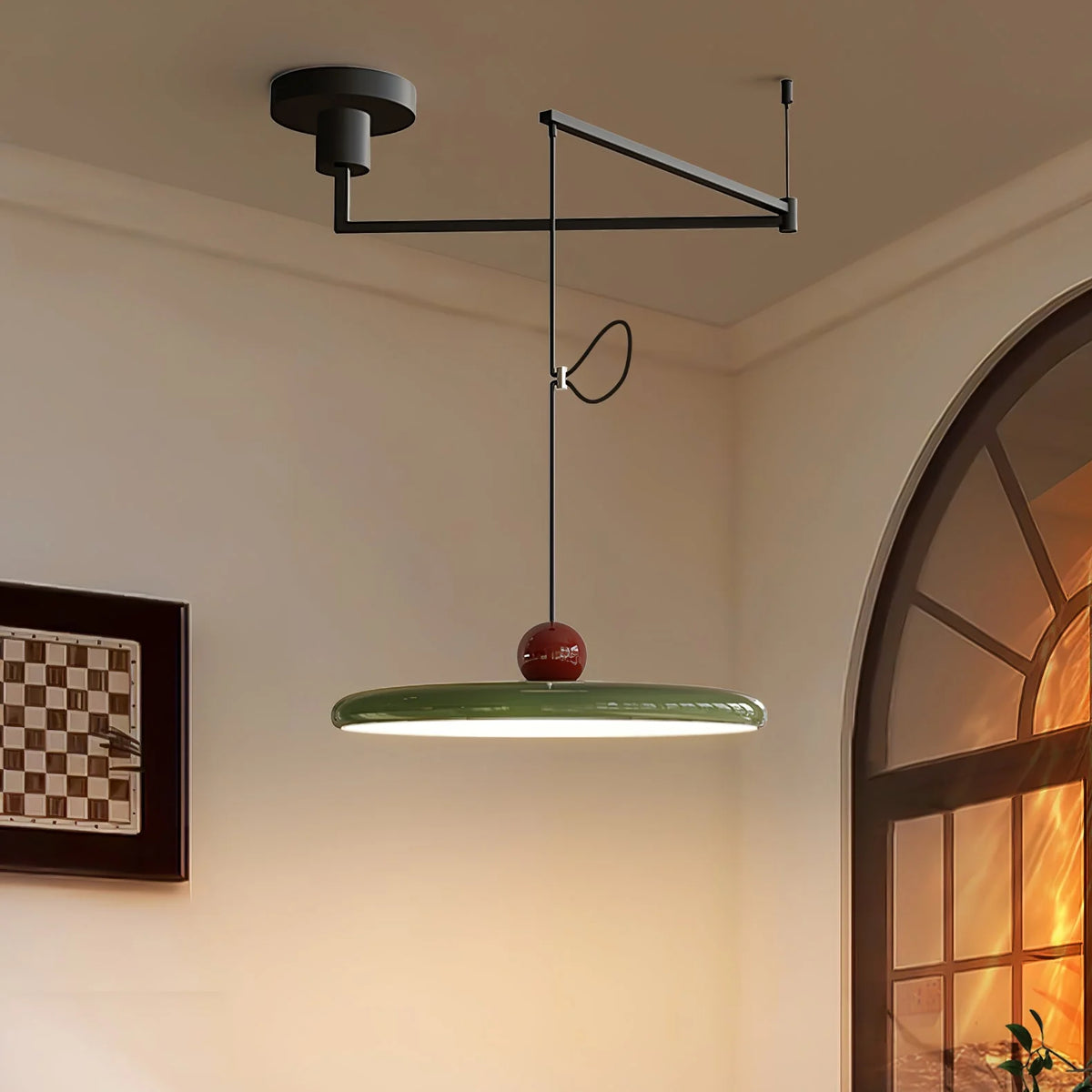 Pendant Lamp Kinetic Swivel Arm Integrated LED