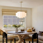 Pendant Lamp Layered Opal Glass Antique Brass Adjustable Cord