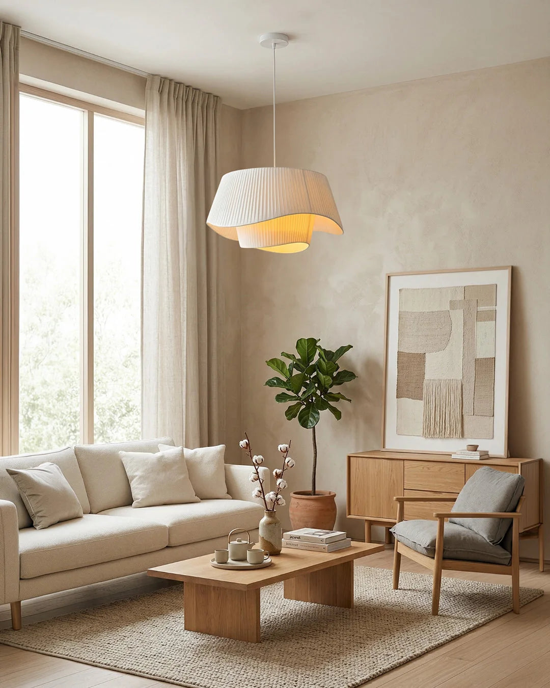 Pendant Lamp Light-Diffusing Dimmable Warm LED Adjustable Cable