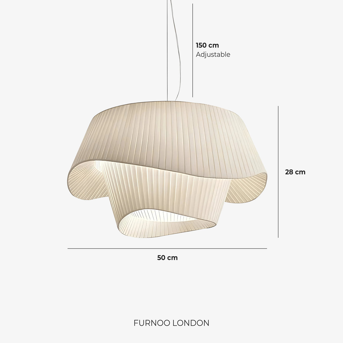 Pendant Lamp Light-Diffusing Dimmable Warm LED Adjustable Cable