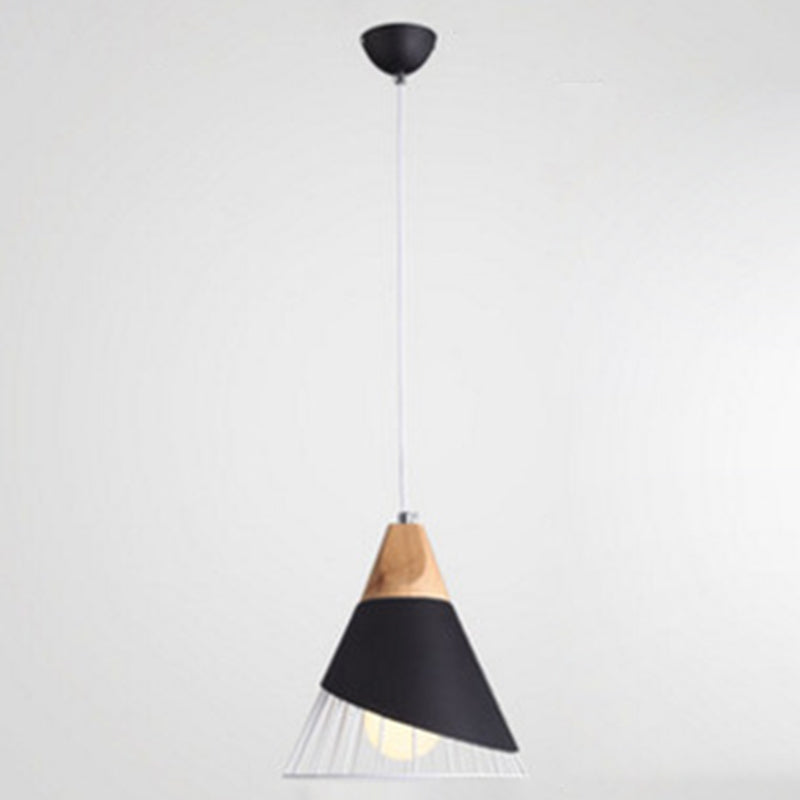 Pendant Lamp Metal Wire Cage & Adjustable Height