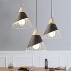 Pendant Lamp Metal Wire Cage & Adjustable Height