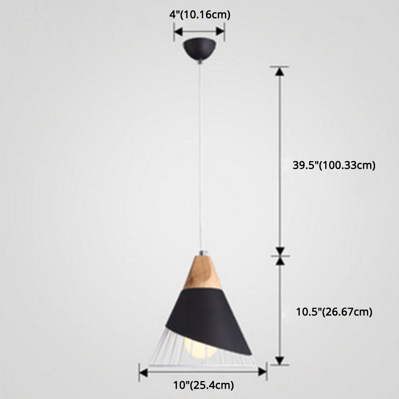 Pendant Lamp Metal Wire Cage & Adjustable Height