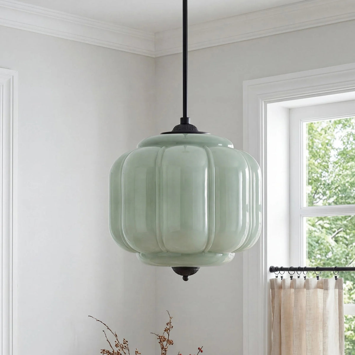 Pendant Lamp Milk Glass Oiled Brass Adjustable Cord