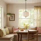 Pendant Lamp Milk Glass Oiled Brass Adjustable Cord