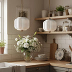 Pendant Lamp Milk Glass Oiled Brass Adjustable Cord