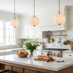 Pendant Lamp Milk Glass Oiled Brass Adjustable Cord