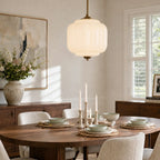 Pendant Lamp Milk Glass Oiled Brass Adjustable Cord