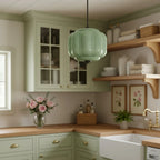 Pendant Lamp Milk Glass Oiled Brass Adjustable Cord