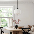 Pendant Lamp Milk Glass Oiled Brass Adjustable Cord