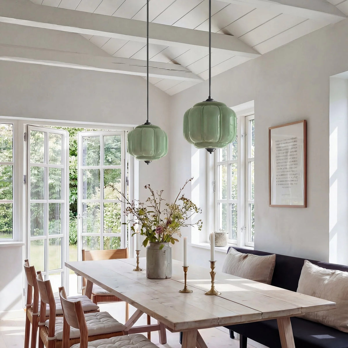 Pendant Lamp Milk Glass Oiled Brass Adjustable Cord