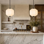 Pendant Lamp Milk Glass Oiled Brass Adjustable Cord