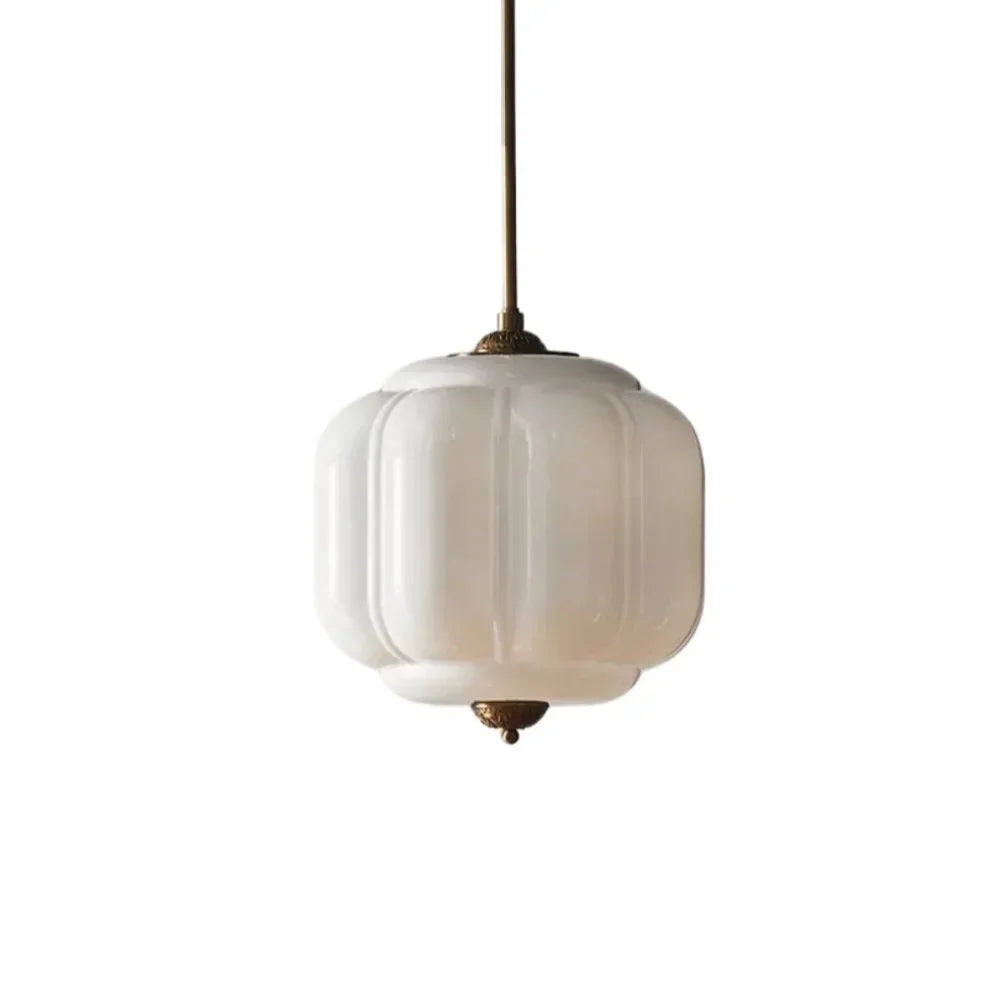 Pendant Lamp Milk Glass Oiled Brass Adjustable Cord
