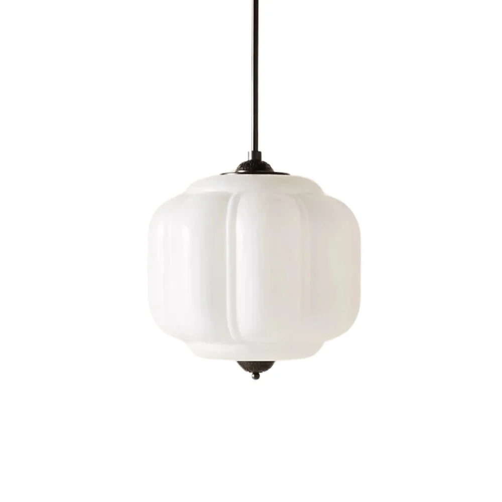 Pendant Lamp Milk Glass Oiled Brass Adjustable Cord