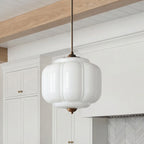 Pendant Lamp Milk Glass Oiled Brass Adjustable Cord