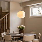 Pendant Lamp Milk Glass Oiled Brass Adjustable Cord