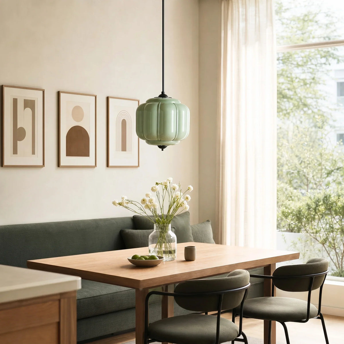 Pendant Lamp Milk Glass Oiled Brass Adjustable Cord