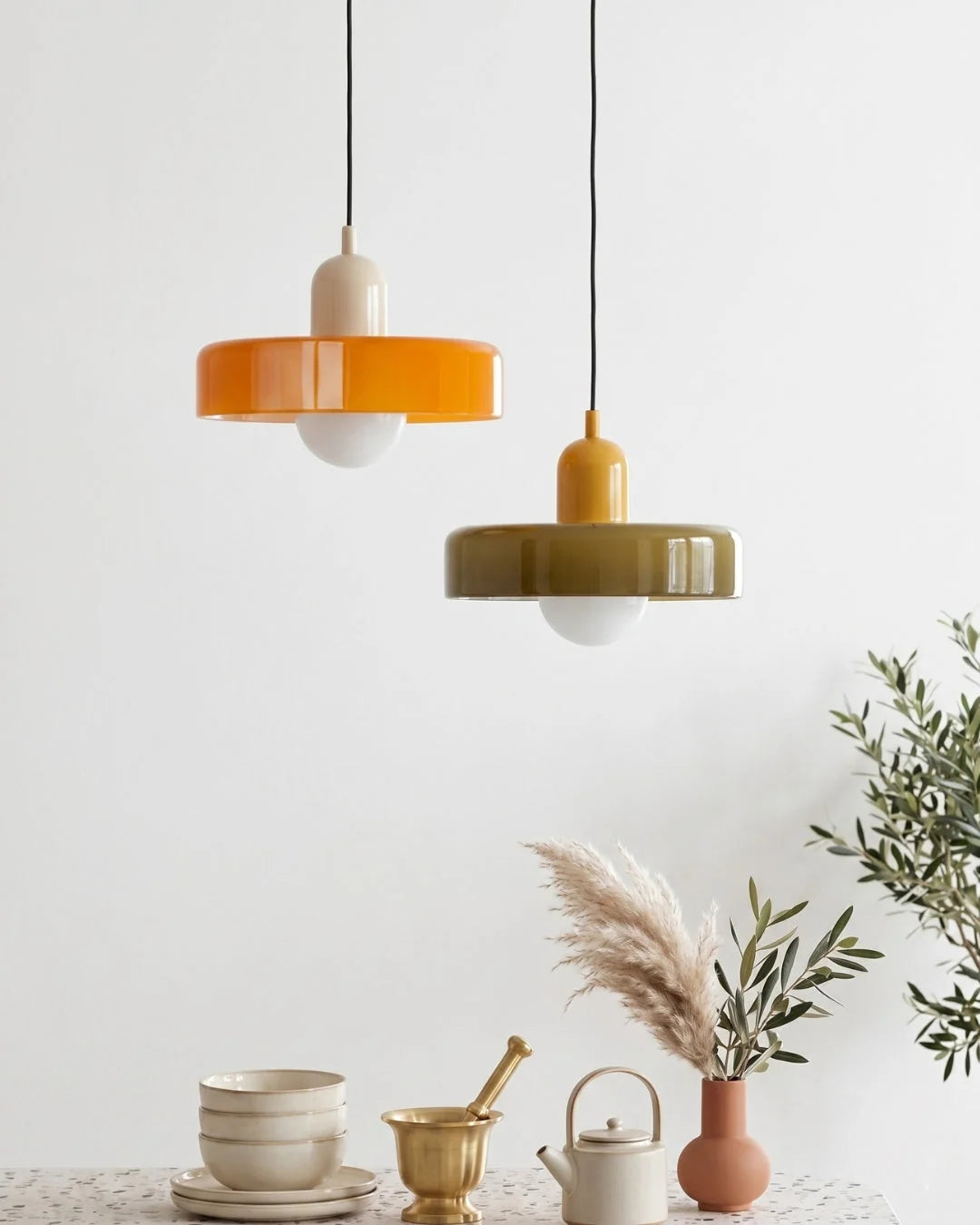 Pendant Lamp Mouth-Blown Frosted Glass Soft Ambient Light
