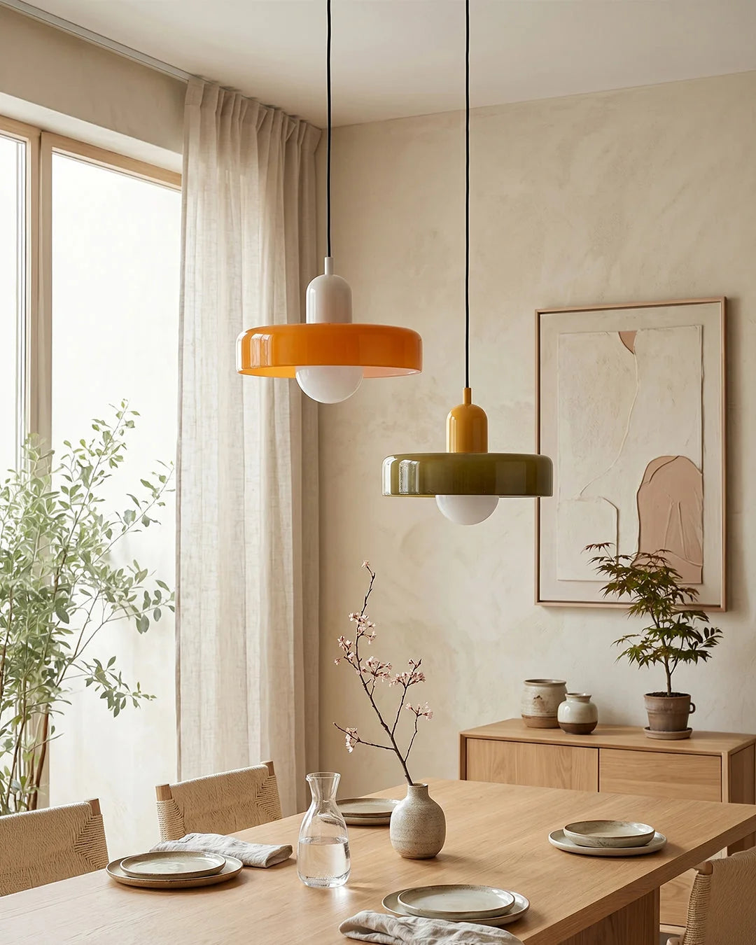 Pendant Lamp Mouth-Blown Frosted Glass Soft Ambient Light