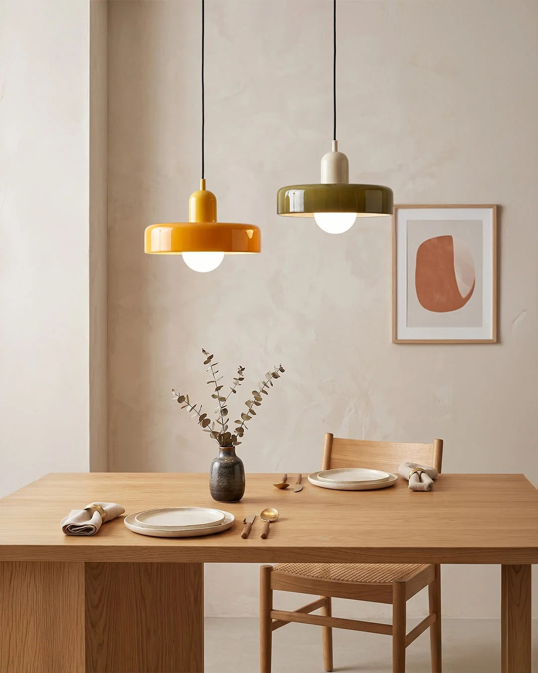 Pendant Lamp Mouth-Blown Frosted Glass Soft Ambient Light