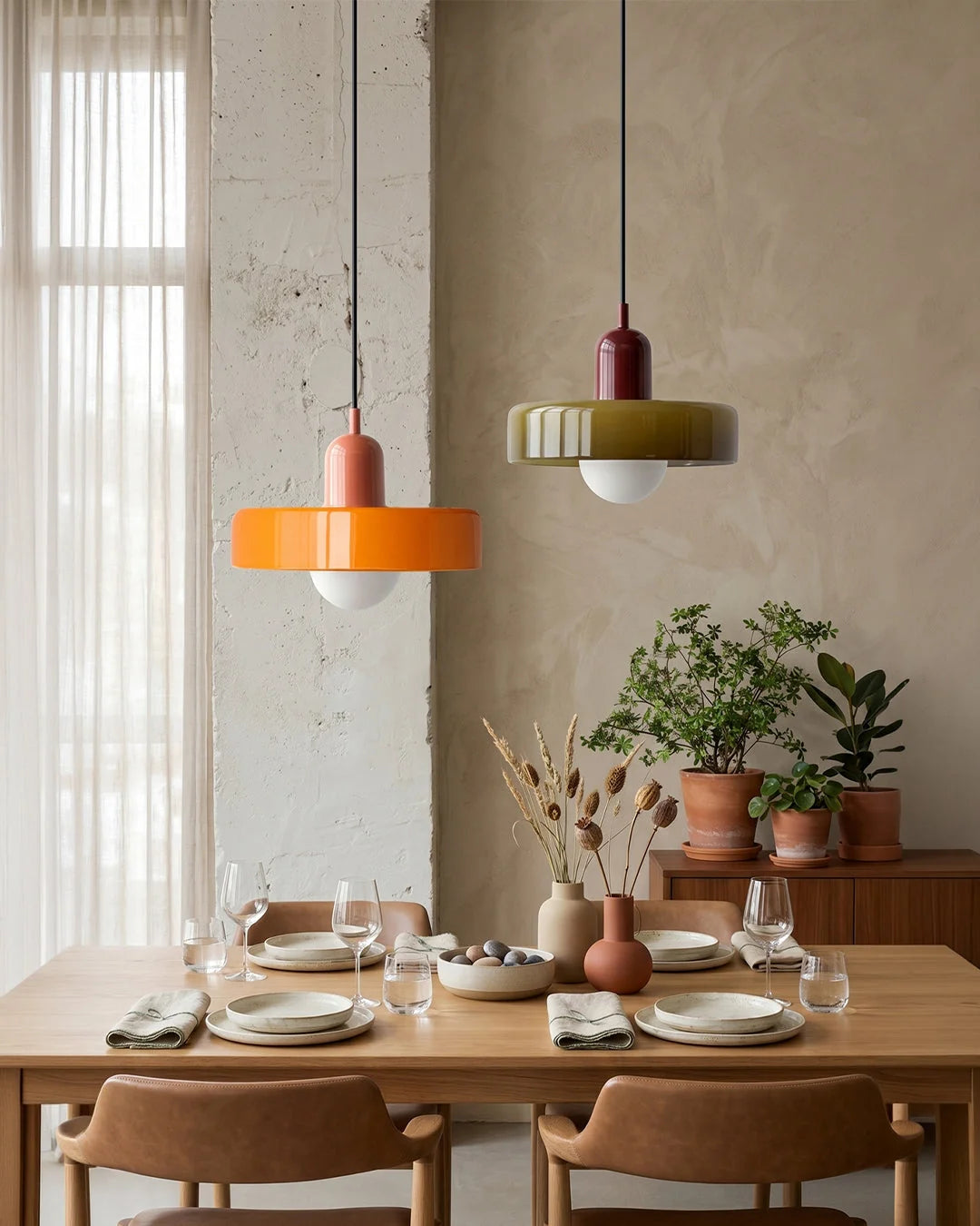 Pendant Lamp Mouth-Blown Frosted Glass Soft Ambient Light