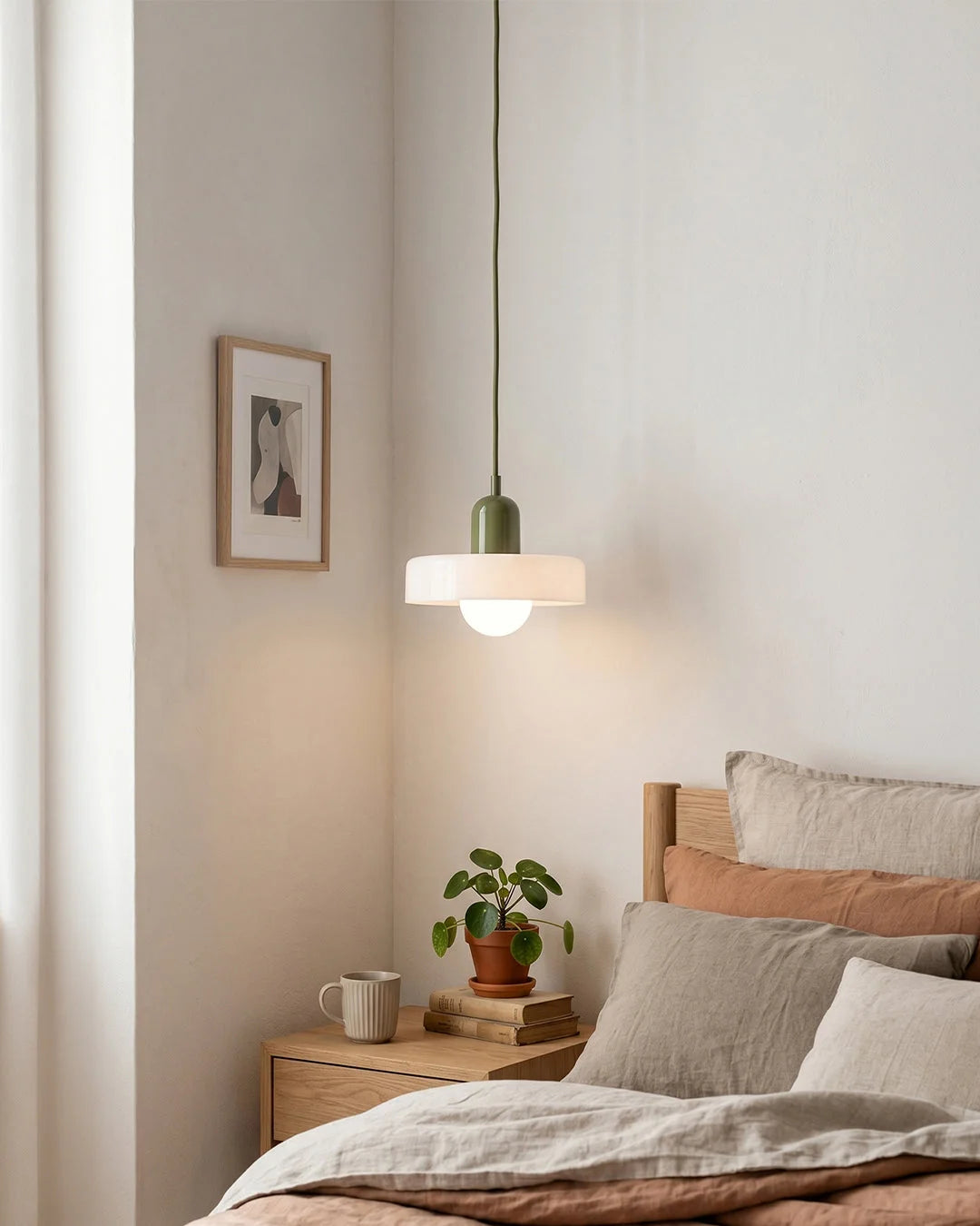 Pendant Lamp Mouth-Blown Frosted Glass Soft Ambient Light