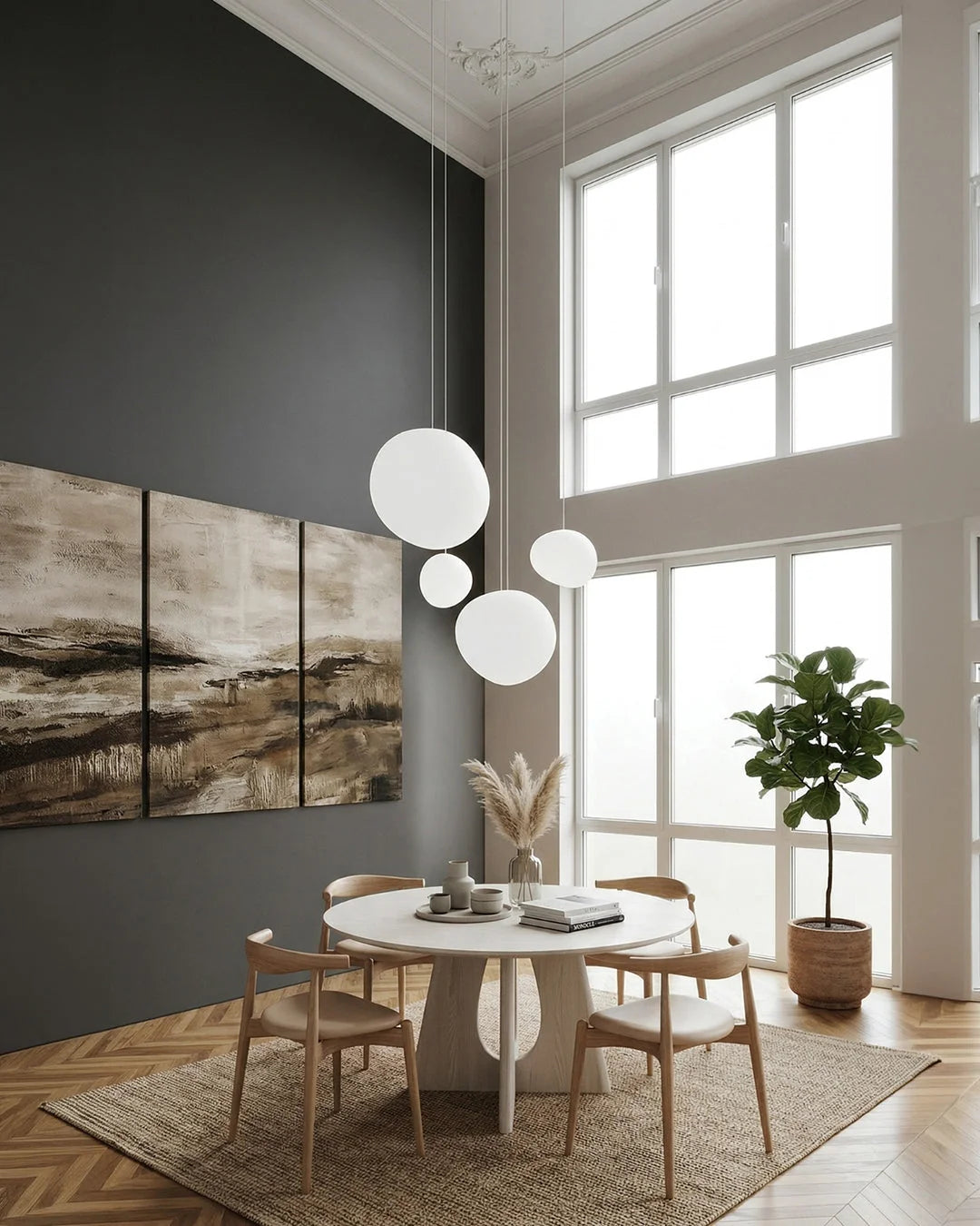 Pendant Lamp Mouth-Blown Glass Soft Diffuse Light