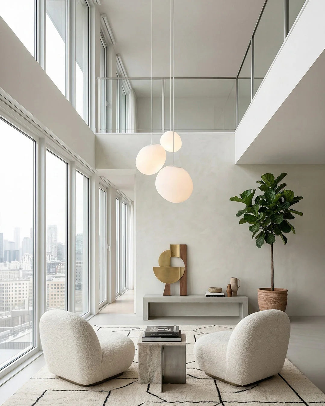 Pendant Lamp Mouth-Blown Glass Soft Diffuse Light