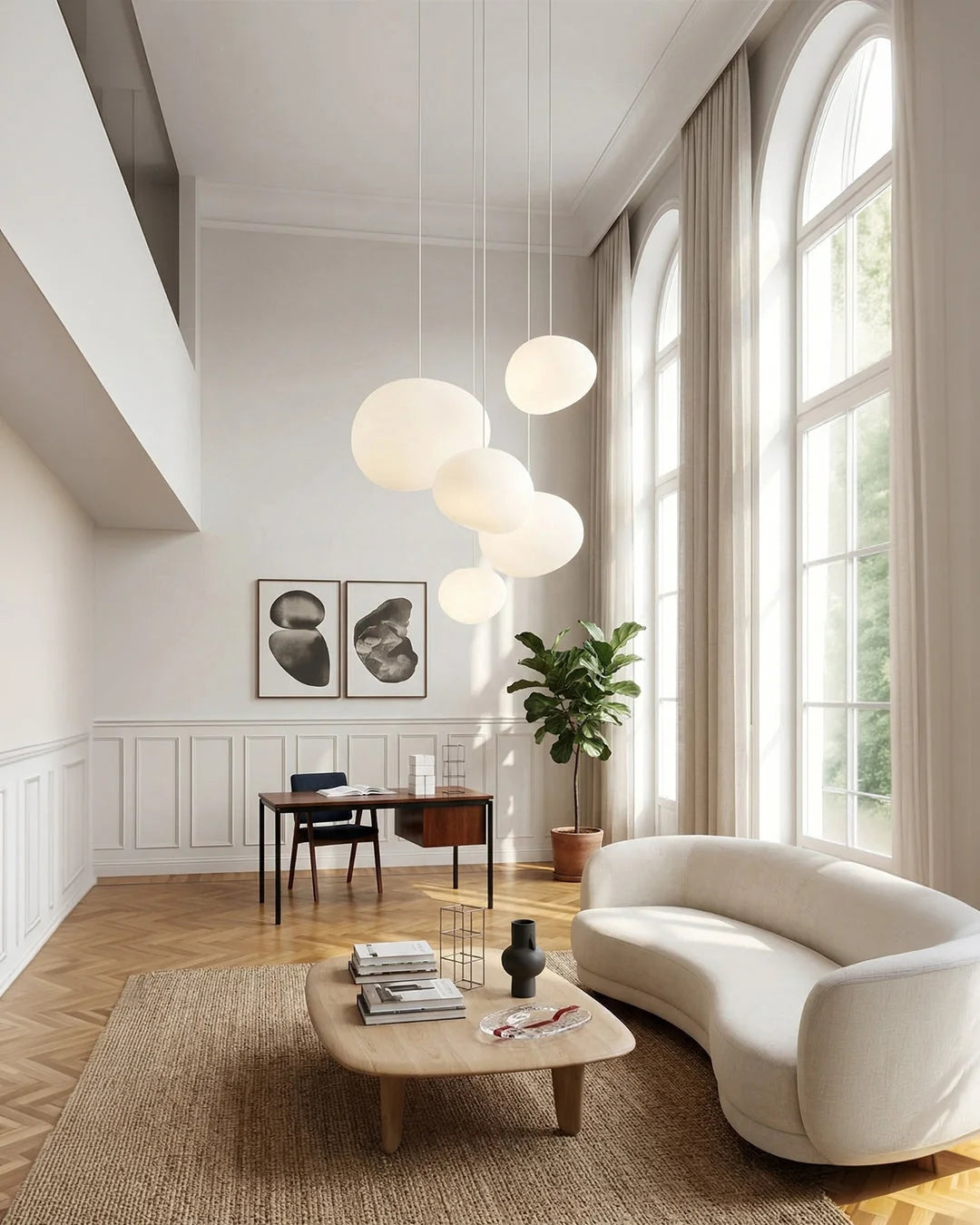 Pendant Lamp Mouth-Blown Glass Soft Diffuse Light
