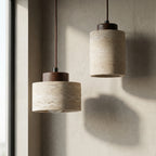 Pendant Lamp Natural Stone Shade Warm Diffused Light