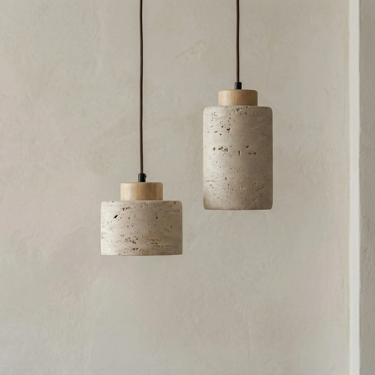 Pendant Lamp Natural Stone Shade Warm Diffused Light