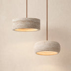 Pendant Lamp Natural Travertine Soft Ambient Glow