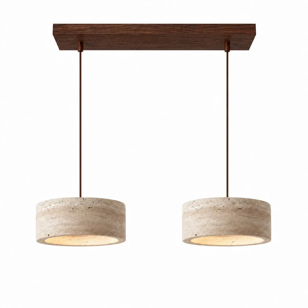 Pendant Lamp Natural Travertine Soft Ambient Glow