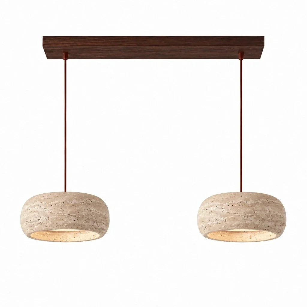 Pendant Lamp Natural Travertine Soft Ambient Glow