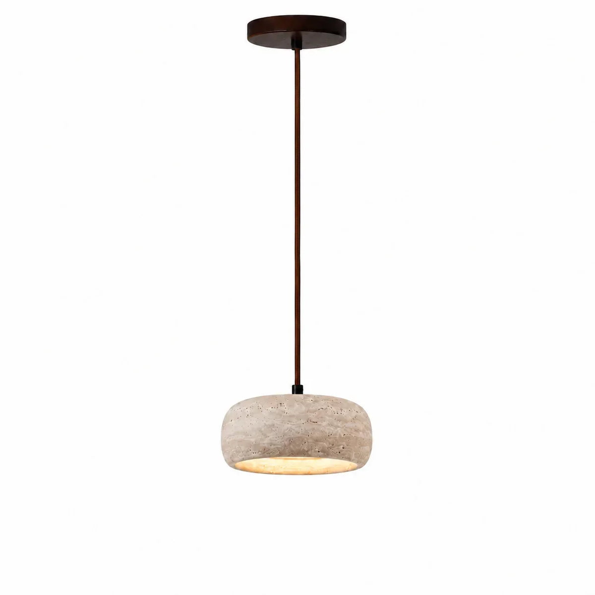 Pendant Lamp Natural Travertine Soft Ambient Glow