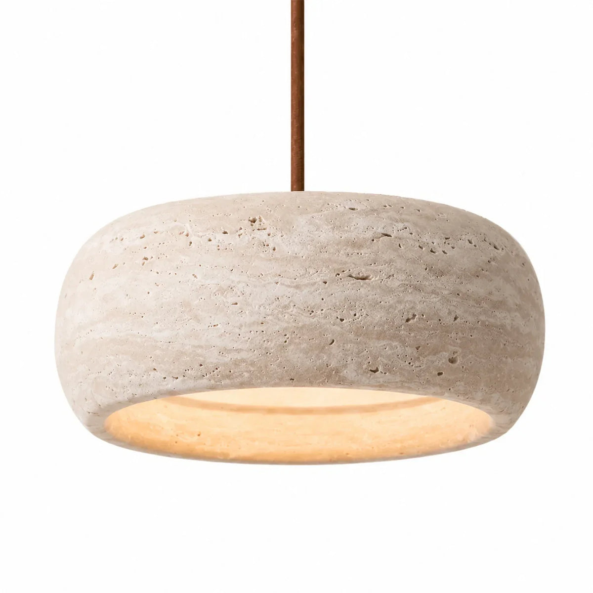 Pendant Lamp Natural Travertine Soft Ambient Glow