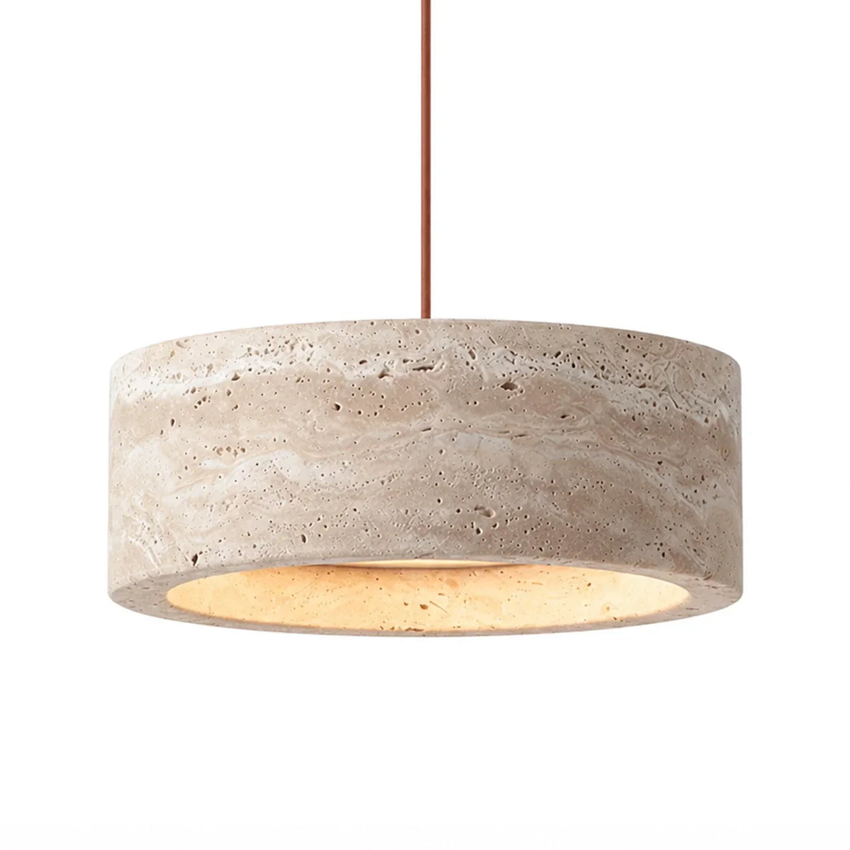 Pendant Lamp Natural Travertine Soft Ambient Glow