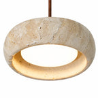 Pendant Lamp Natural Travertine Soft Ambient Glow