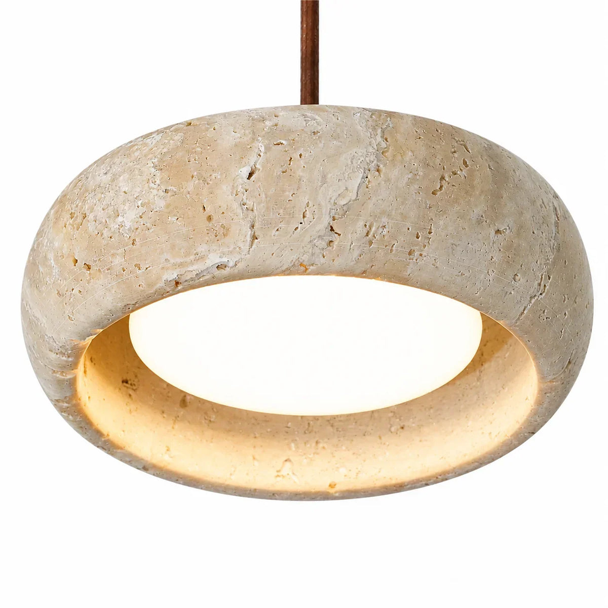 Pendant Lamp Natural Travertine Soft Ambient Glow