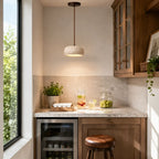 Pendant Lamp Natural Travertine Soft Ambient Glow