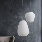 Pendant Lamp Ribbed Glass Scandinavian Design