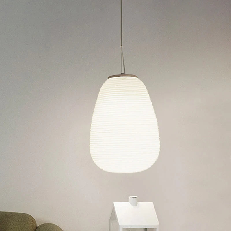 Pendant Lamp Ribbed Glass Scandinavian Design