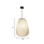 Pendant Lamp Ribbed Glass Scandinavian Design