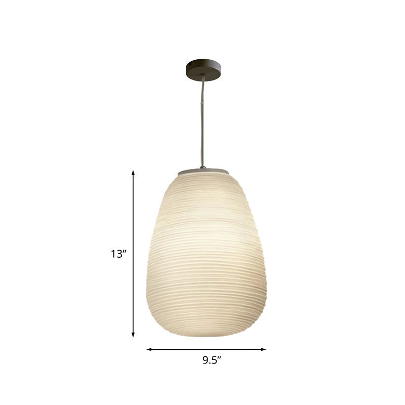Pendant Lamp Ribbed Glass Scandinavian Design