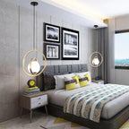 Pendant Lamp Rotating & Adjustable Rings Gold Finish