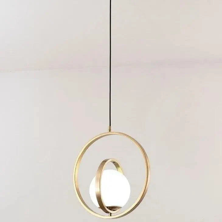 Pendant Lamp Rotating & Adjustable Rings Gold Finish