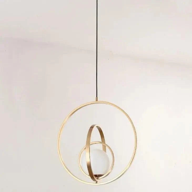 Pendant Lamp Rotating & Adjustable Rings Gold Finish